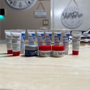 Eucerin Advanced Repair & CeraVe Moisturizing Skincare Set - White/Red